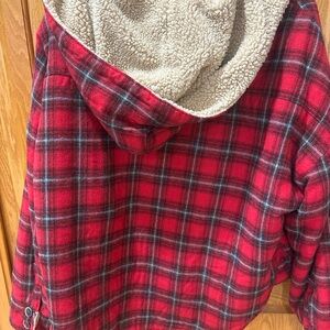 Wild Fable Red Plaid Teddy Jacket